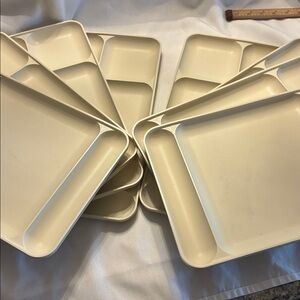 Tupperware Cream Divided Trays Set 8 Vintage 1535 Divided Trays  Lunch TV Dinner